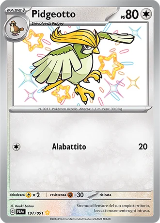 Pidgeotto Destino di Paldea carta Pokémon italiana SSB