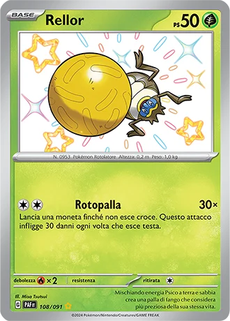 Rellor Destino di Paldea carta Pokémon italiana SSB