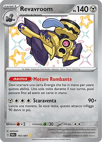 Revavroom Destino di Paldea carta Pokémon italiana SSB