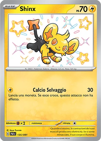 Shinx Destino di Paldea carta Pokémon italiana SSB