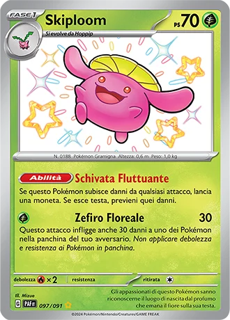 Skiploom Destino di Paldea carta Pokémon italiana SSB