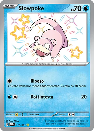 Slowpoke Destino di Paldea carta Pokémon italiana SSB