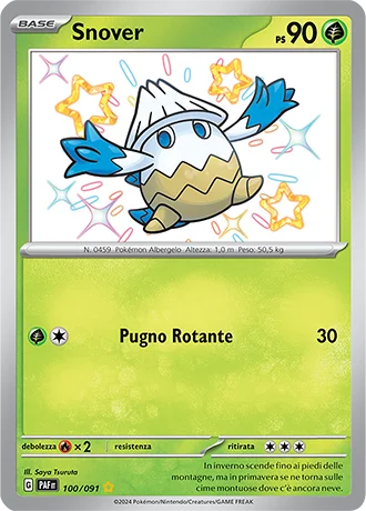 Snover Destino di Paldea carta Pokémon italiana SSB