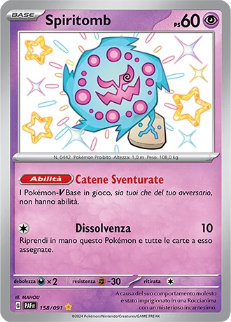 Spiritomb Destino di Paldea carta Pokémon italiana SSB
