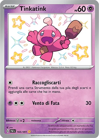 Tinkatink Destino di Paldea carta Pokémon italiana SSB