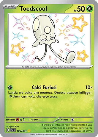 Toedscool Destino di Paldea carta Pokémon italiana SSB