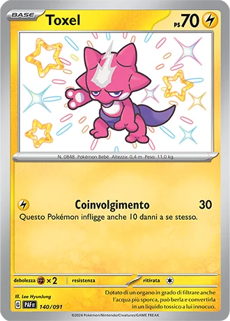 Toxel Destino di Paldea carta Pokémon italiana SSB