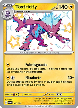 Toxtricity Destino di Paldea carta Pokémon italiana