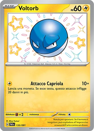 Voltorb Destino di Paldea carta Pokémon italiana SSB