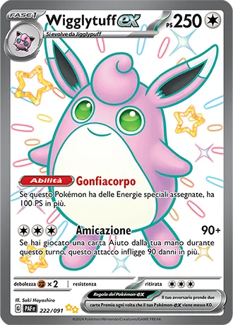 Wigglytuff ex Destino di Paldea carta Pokémon italiana SSR