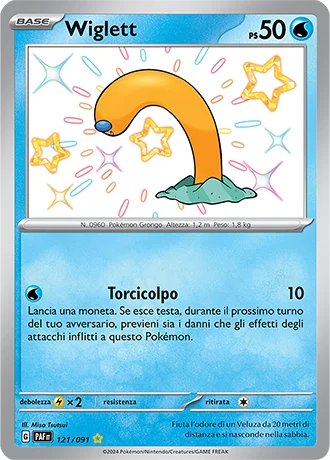 Wiglett Destino di Paldea carta Pokémon italiana SSB