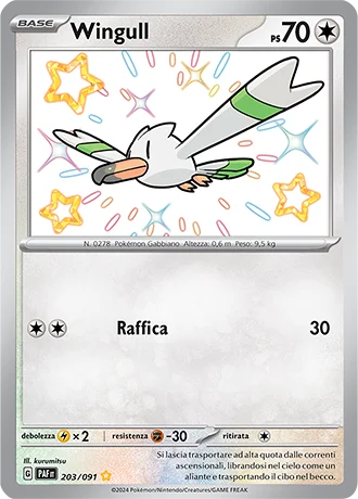 Wingull Destino di Paldea carta Pokémon italiana SSB