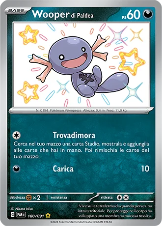 Wooper di Paldea Destino di Paldea carta Pokémon italiana SSB