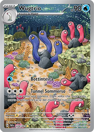 Wugtrio Destino di Paldea carta Pokémon italiana IR