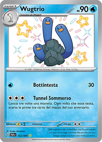 Wugtrio Destino di Paldea carta Pokémon italiana SSB