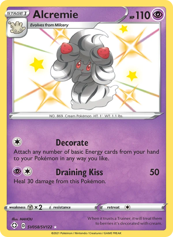 Alcremie Destino Splendente carta Pokémon italiana
