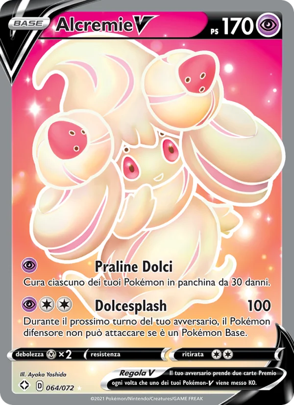 Alcremie V Destino Splendente carta Pokémon italiana UR