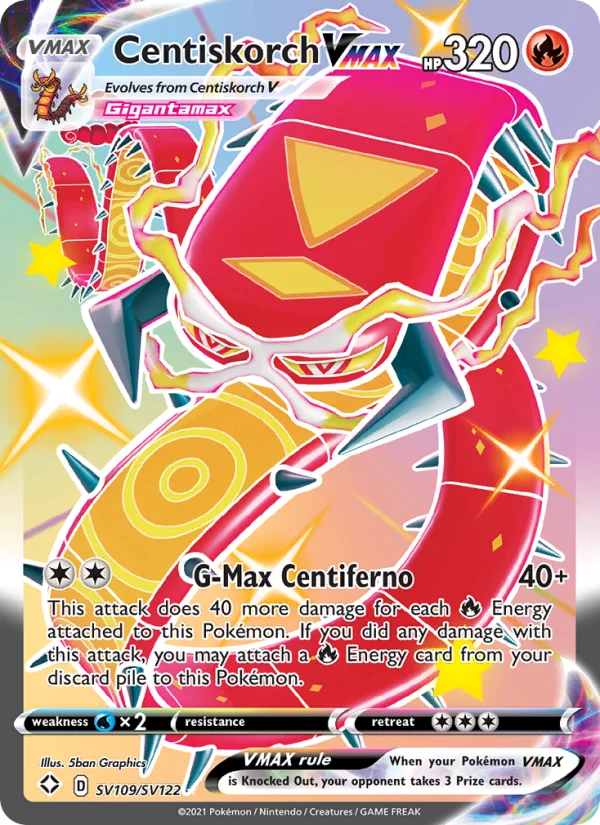 Centiskorch VMAX Destino Splendente carta Pokémon italiana