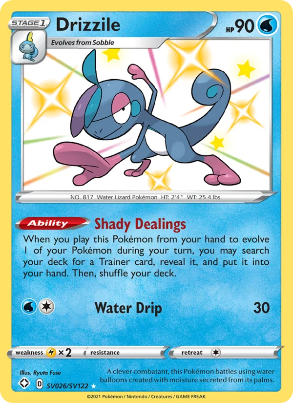 Drizzile Destino Splendente carta Pokémon italiana Shiny