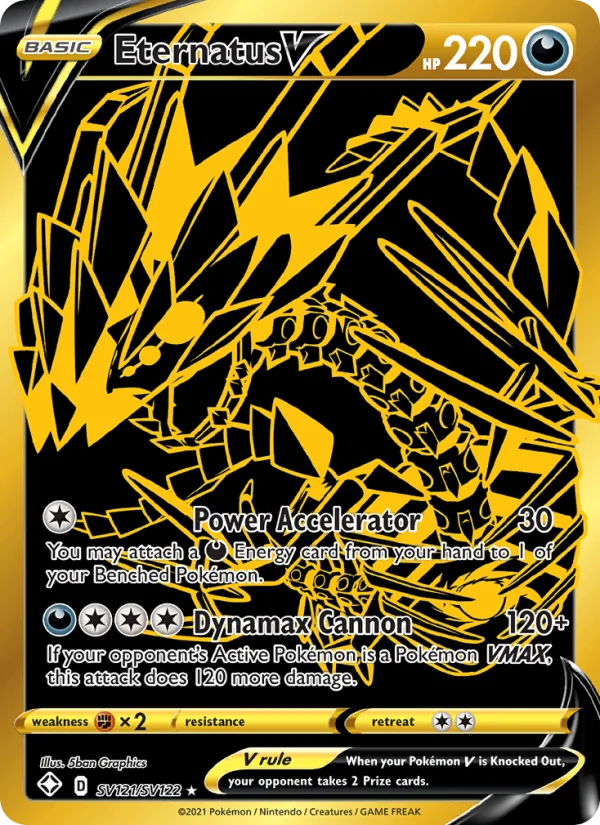 Eternatus V Destino Splendente carta Pokémon italiana Shiny