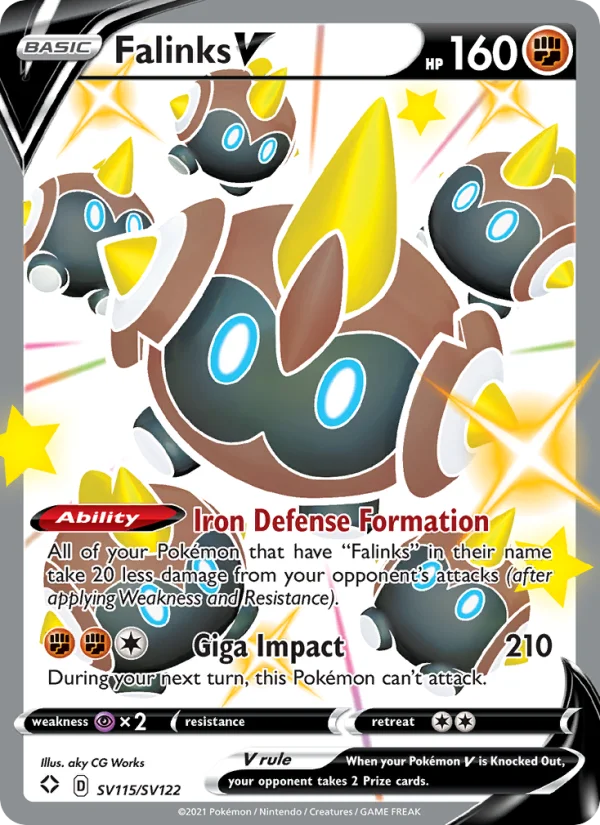 Falinks V Destino Splendente carta Pokémon italiana