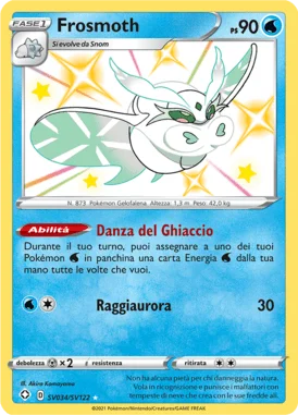 Frosmoth Destino Splendente carta Pokémon italiana