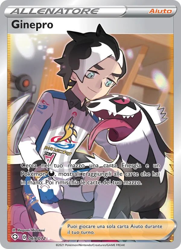 Ginepro Destino Splendente carta Pokémon italiana