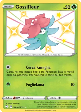 Gossifleur Destino Splendente carta Pokémon italiana Shiny