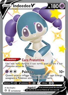 Indeedee V Destino Splendente carta Pokémon italiana Shiny