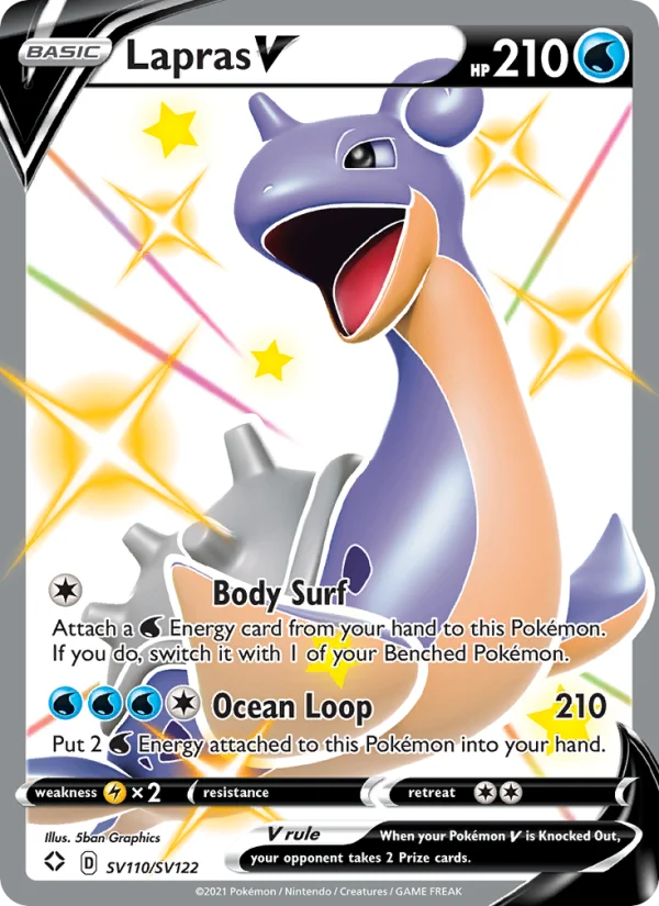 Lapras V Destino Splendente carta Pokémon italiana Shiny
