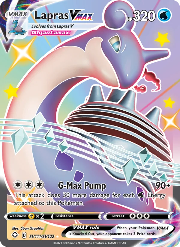 Lapras VMAX Destino Splendente carta Pokémon italiana Shiny
