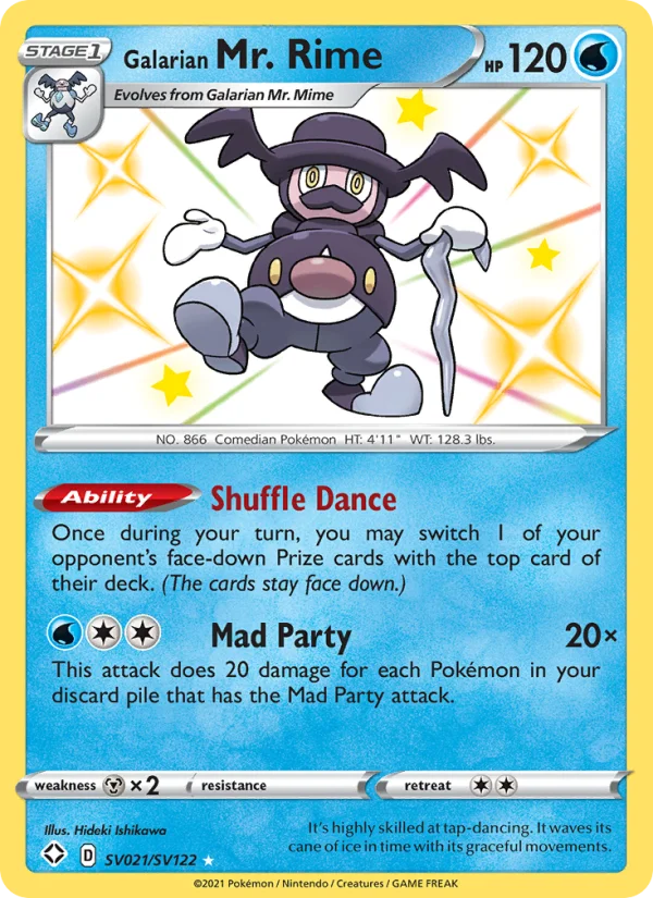 Mr. Rime di Galar Destino Splendente carta Pokémon italiana Shiny