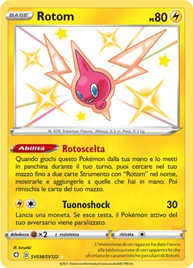 Rotom Destino Splendente carta Pokémon italiana Shiny
