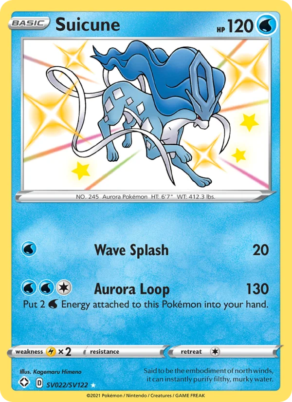 Suicune Destino Splendente carta Pokémon italiana