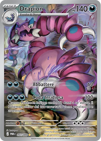 Drapion Equilibrio Perfetto carta Pokémon italiana IR