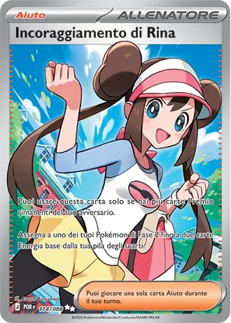 Incoraggiamento di Rina Equilibrio Perfetto carta Pokémon italiana UR