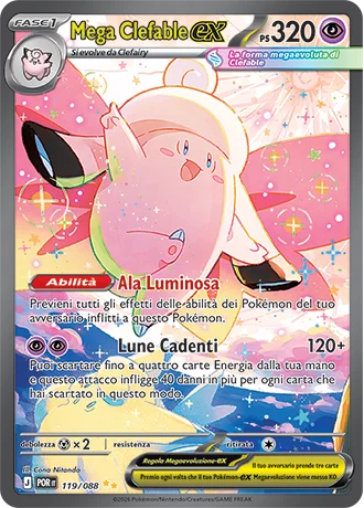 Mega Clefable ex Equilibrio Perfetto carta Pokémon italiana SIR