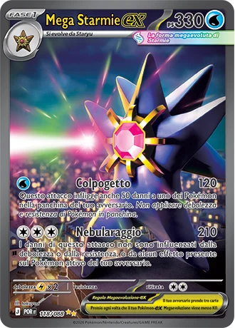 Mega Starmie ex Equilibrio Perfetto carta Pokémon italiana SIR