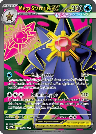 Mega Starmie ex Equilibrio Perfetto carta Pokémon italiana UR
