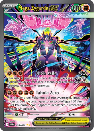 Mega Zygarde ex Equilibrio Perfetto carta Pokémon italiana SIR