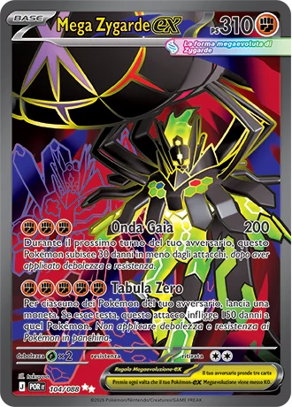 Mega Zygarde ex Equilibrio Perfetto carta Pokémon italiana UR