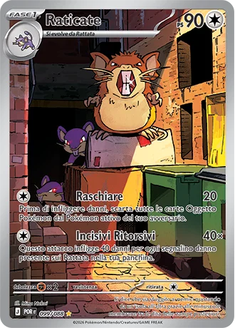 Raticate Equilibrio Perfetto carta Pokémon italiana IR