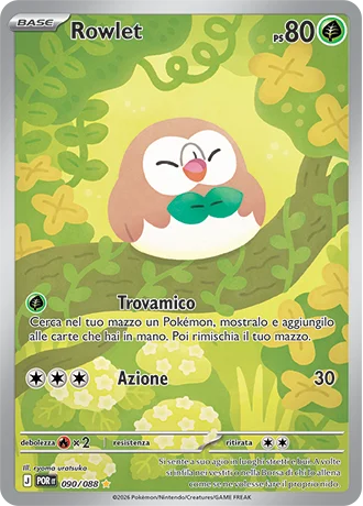 Rowlet Equilibrio Perfetto carta Pokémon italiana IR
