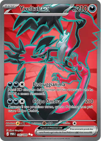 Yveltal ex Equilibrio Perfetto carta Pokémon italiana UR