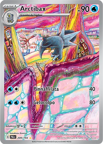 Arctibax Evoluzioni a Paldea carta Pokémon italiana IR