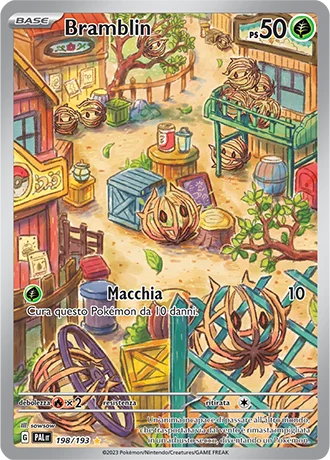 Bramblin Evoluzioni a Paldea carta Pokémon italiana IR
