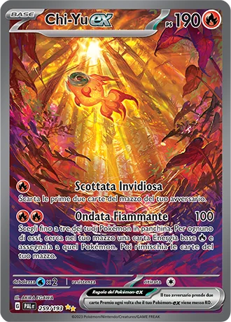 Chi-Yu ex Evoluzioni a Paldea carta Pokémon italiana SIR