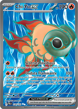 Chi-Yu ex Evoluzioni a Paldea carta Pokémon italiana UR