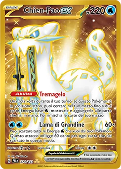 Chien-Pao ex Evoluzioni a Paldea carta Pokémon italiana HR