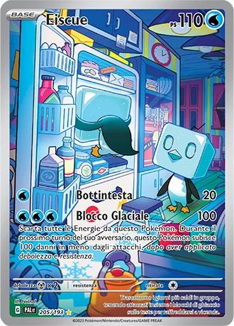 Eiscue Evoluzioni a Paldea carta Pokémon italiana IR
